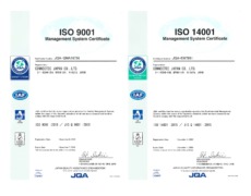 Obtained ISO9001 & ISO14001 certification